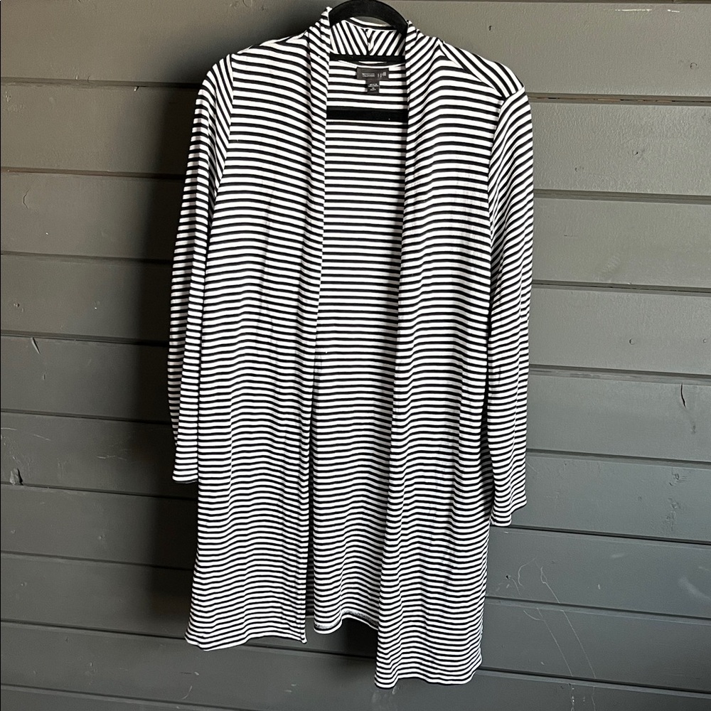 J. Jill Monochrome Striped Cardigan